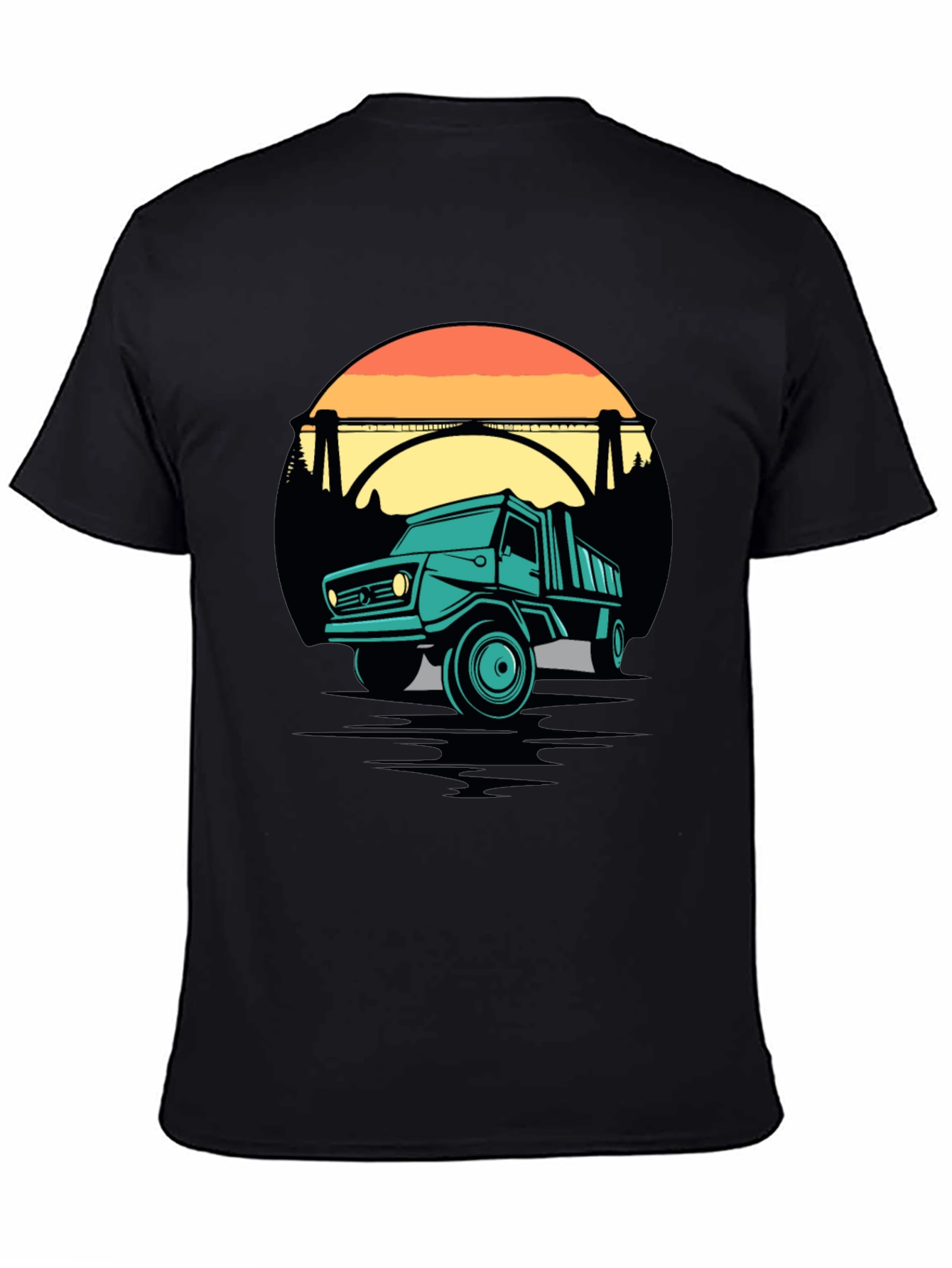 Retro Truck Graphic Tee - Black