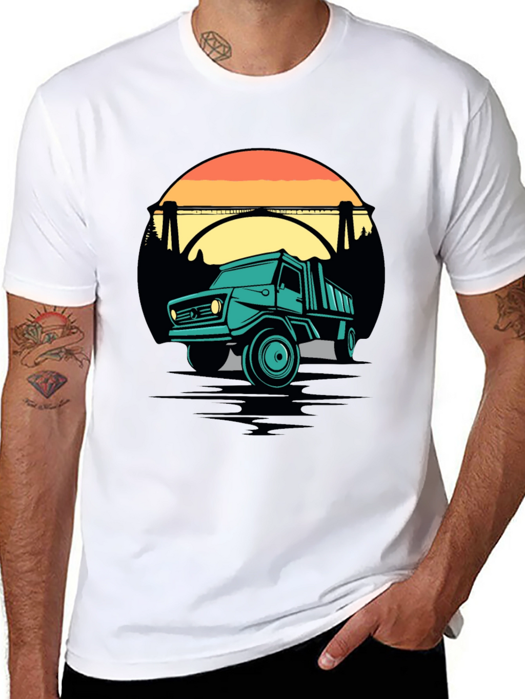 Retro Truck Graphic Tee - Black