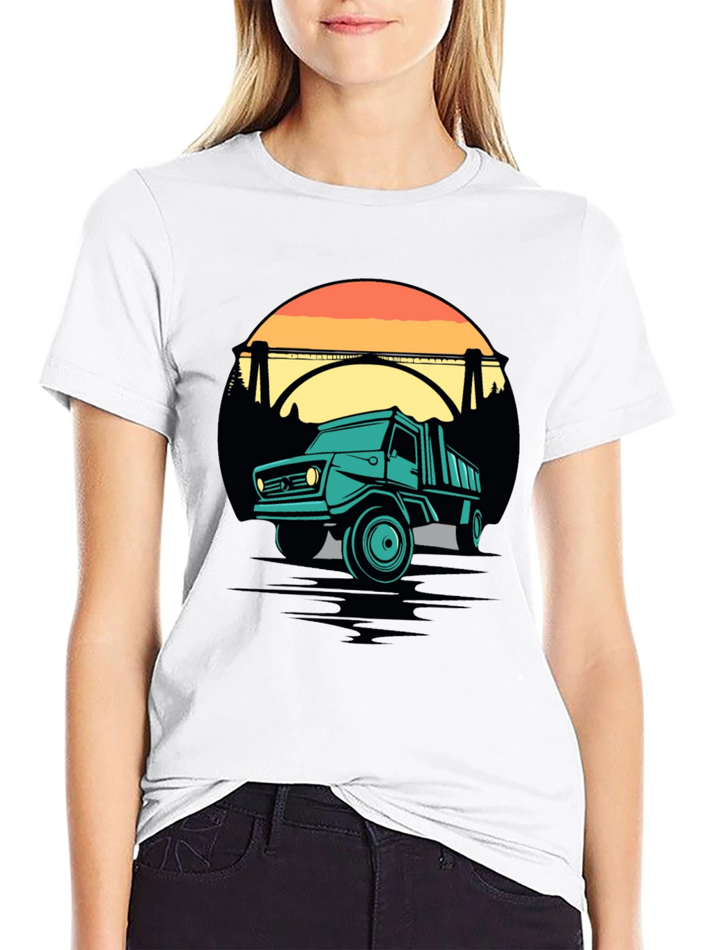 Retro Truck Graphic Tee - Black