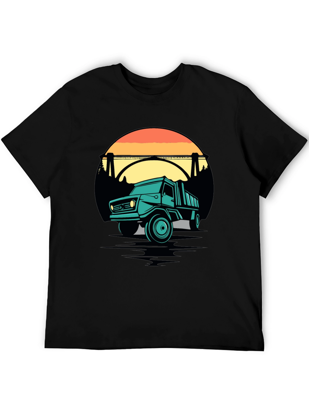 Retro Truck Graphic Tee - Black