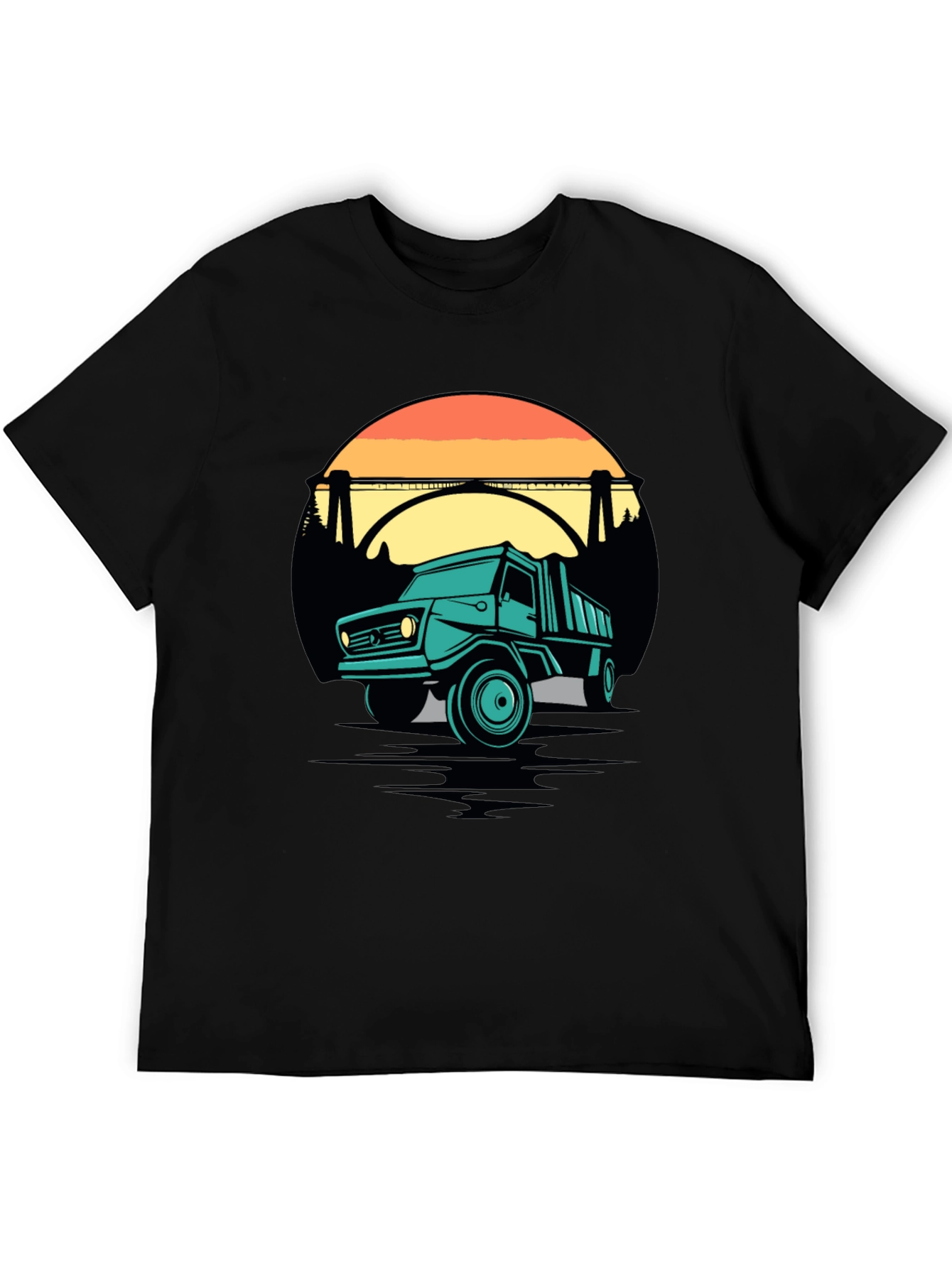 Retro Truck Graphic Tee - Black