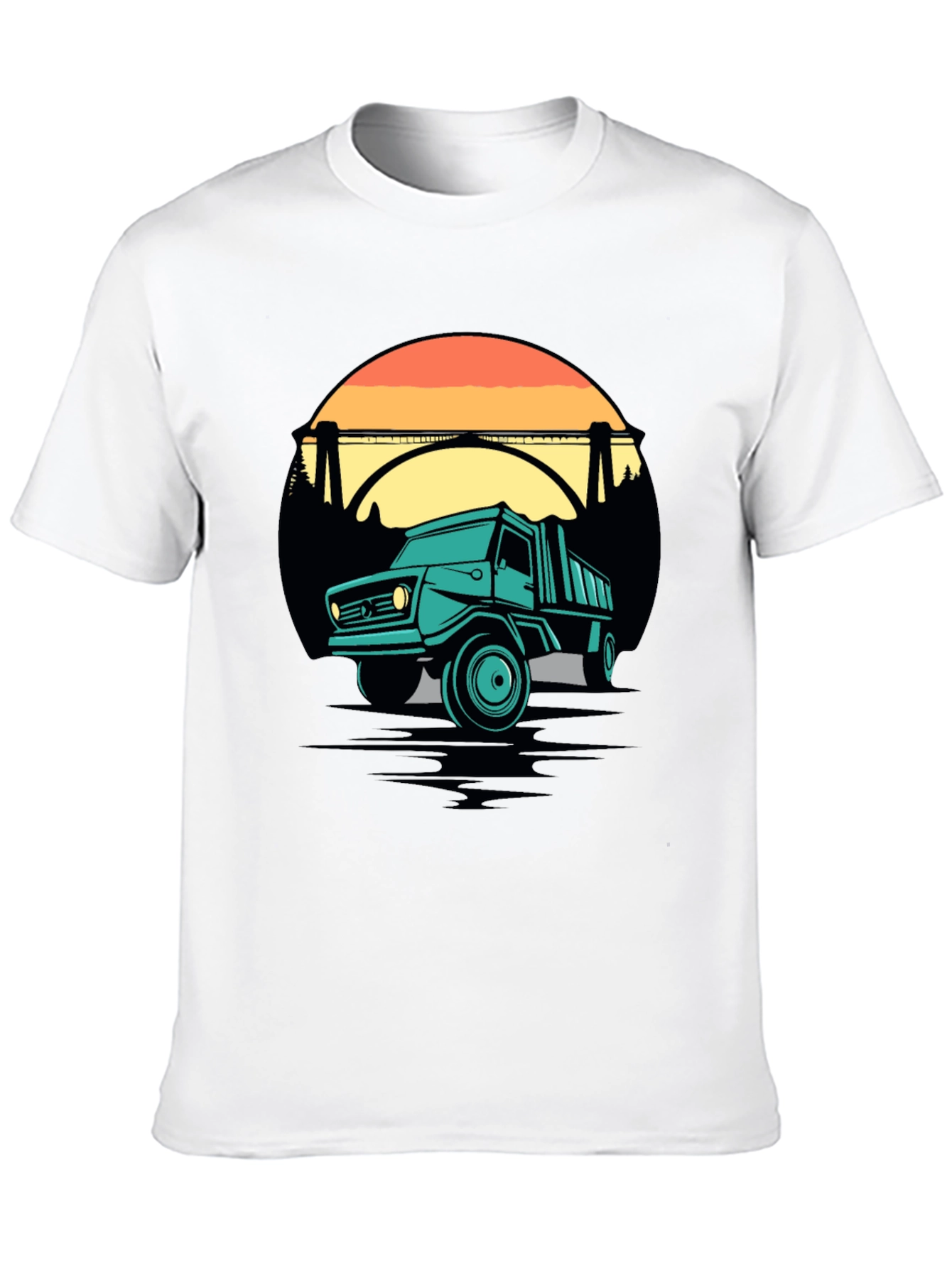 Retro Truck Graphic Tee - Black