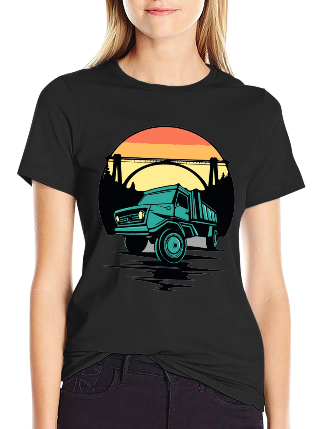 Retro Truck Graphic Tee - Black