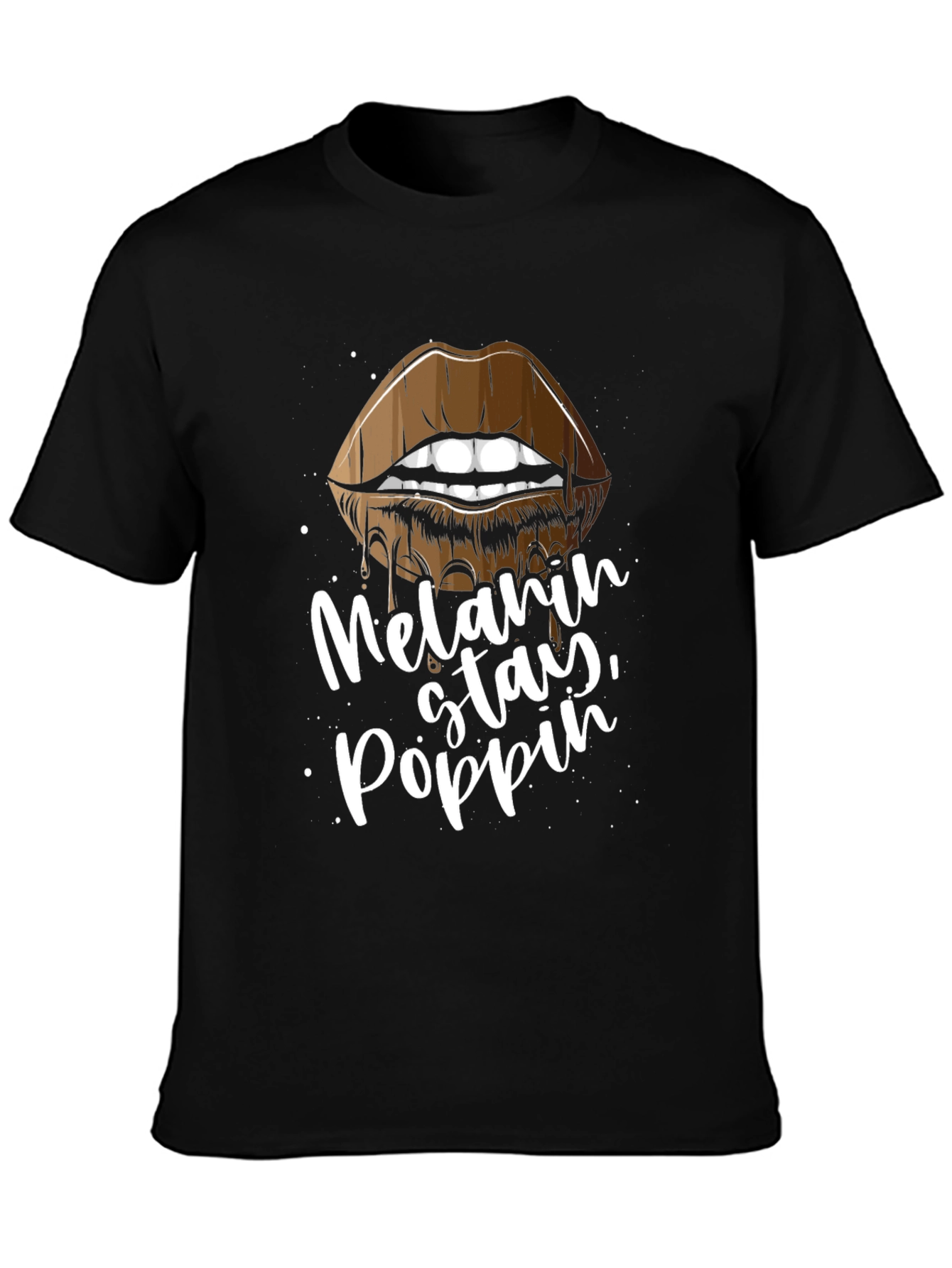 Melanin Poppin T-Shirt - Black