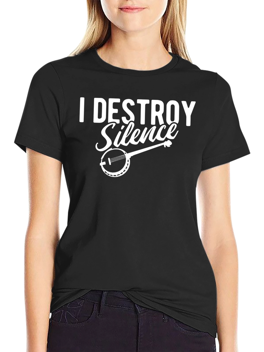 I Destroy Silence Banjo T-Shirt