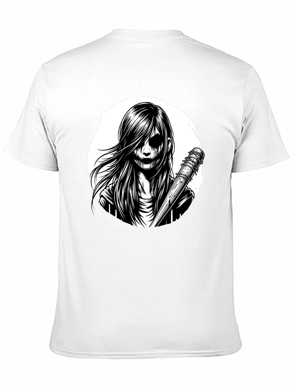 Creepy Girl Graphic Tee - Black T-Shirt