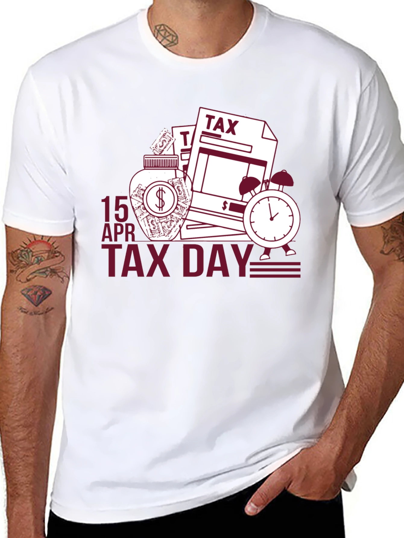 Tax Day T-Shirt: 15 APR Deadline Reminder