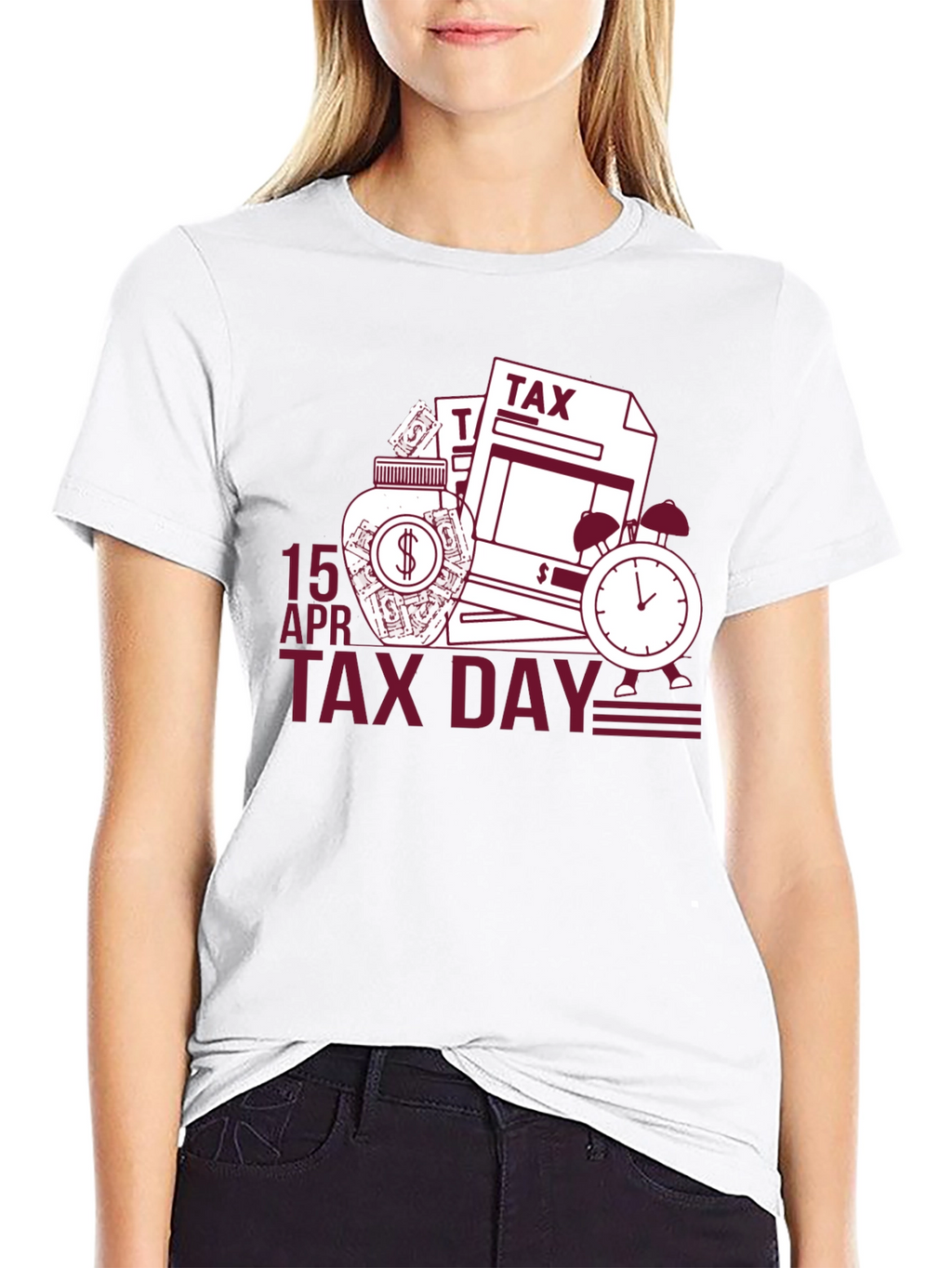 Tax Day T-Shirt: 15 APR Deadline Reminder