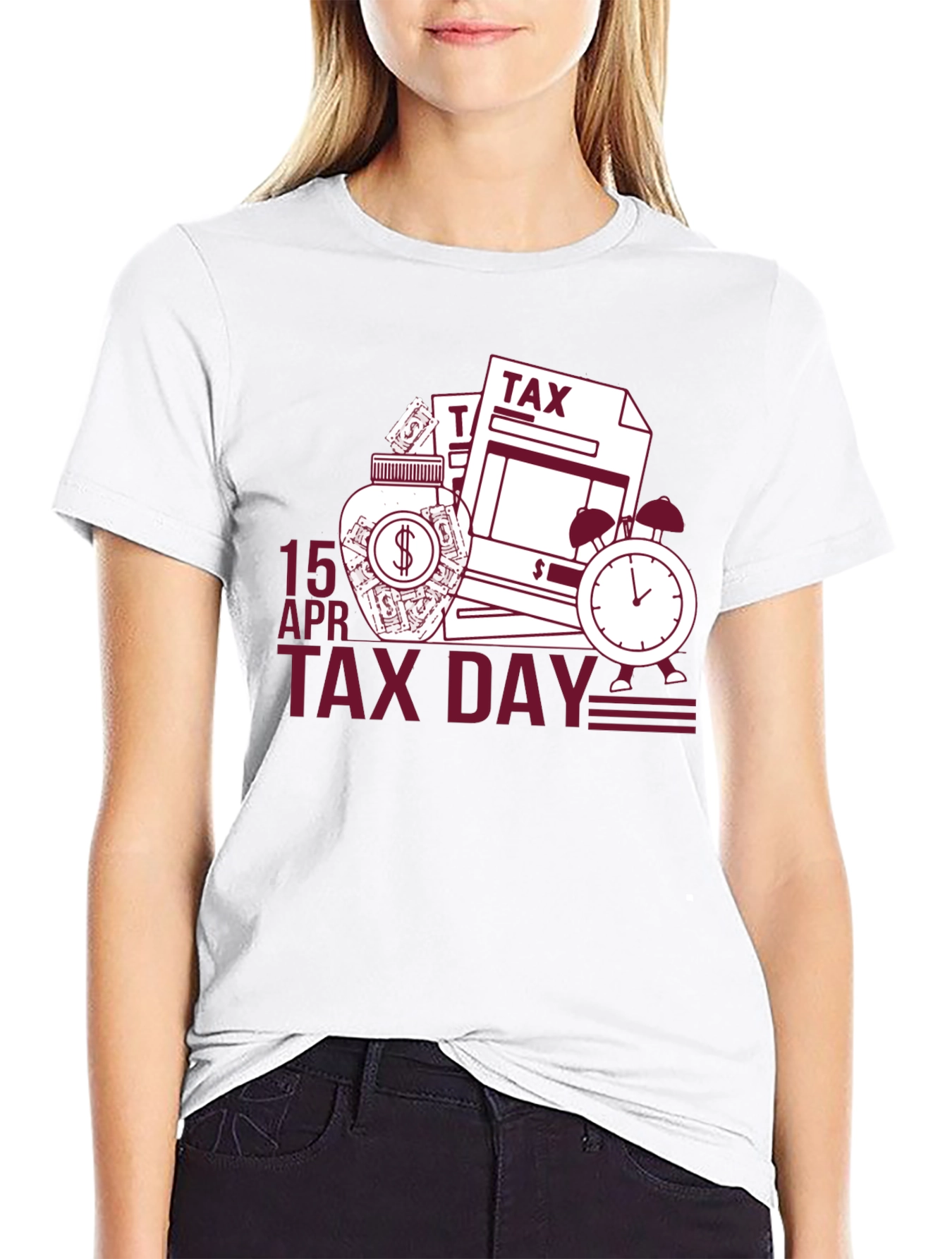 Tax Day T-Shirt: 15 APR Deadline Reminder