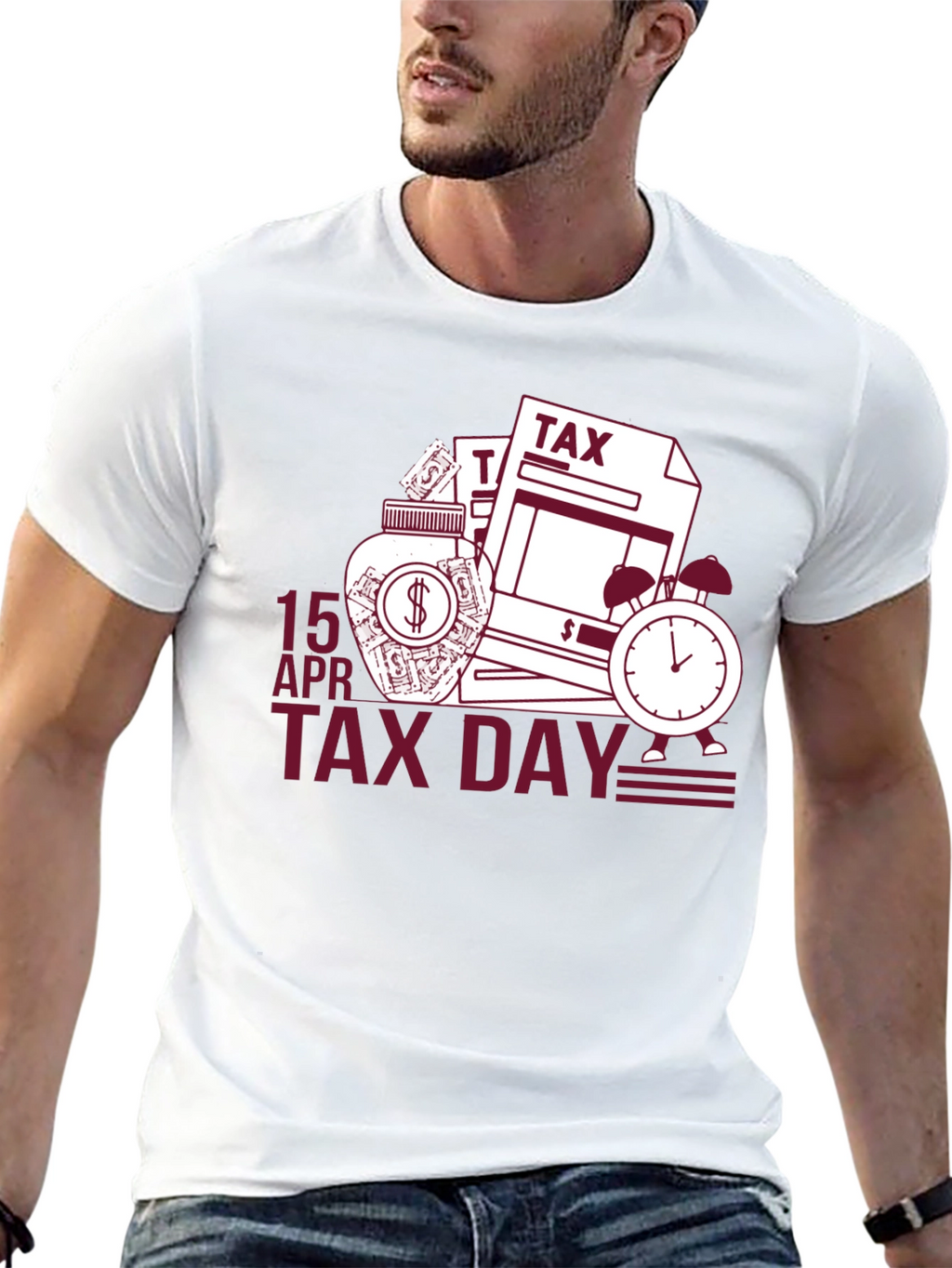 Tax Day T-Shirt: 15 APR Deadline Reminder