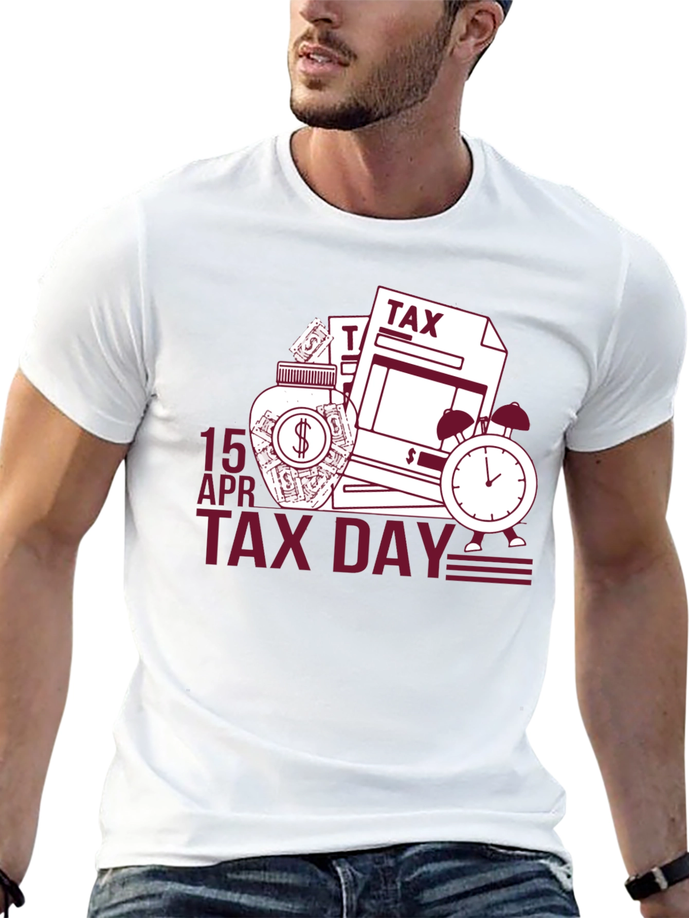Tax Day T-Shirt: 15 APR Deadline Reminder