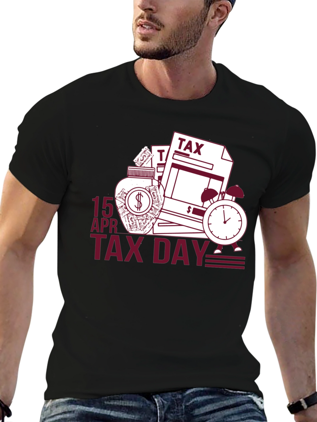 Tax Day T-Shirt: 15 APR Deadline Reminder