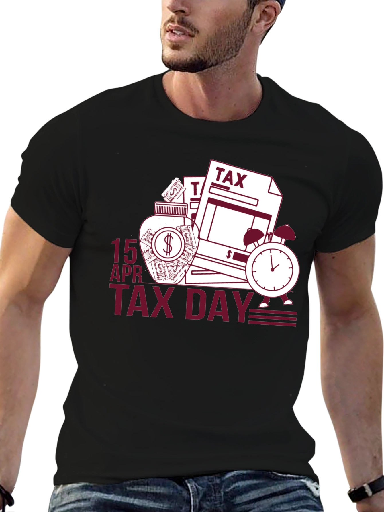 Tax Day T-Shirt: 15 APR Deadline Reminder