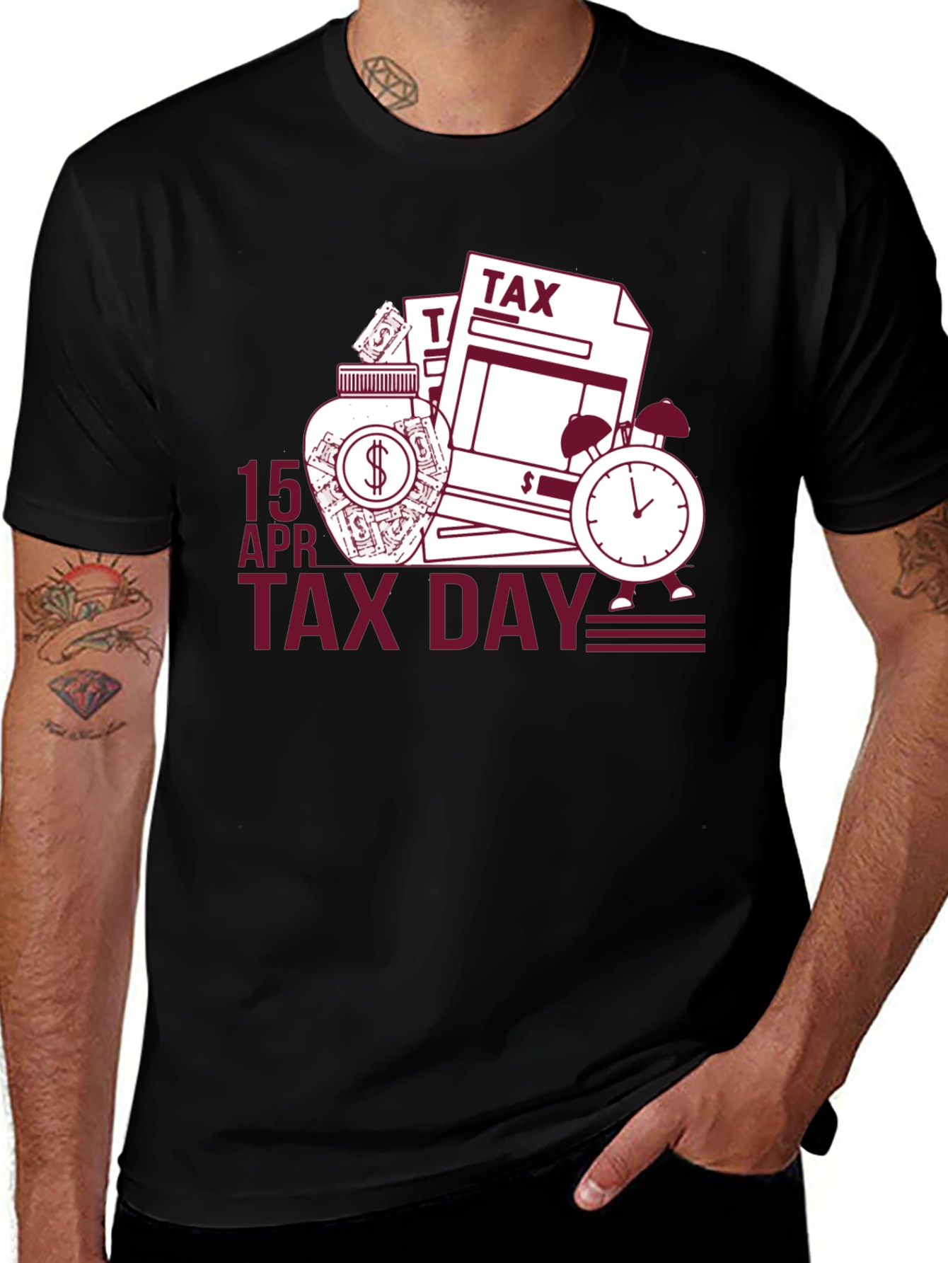 Tax Day T-Shirt: 15 APR Deadline Reminder