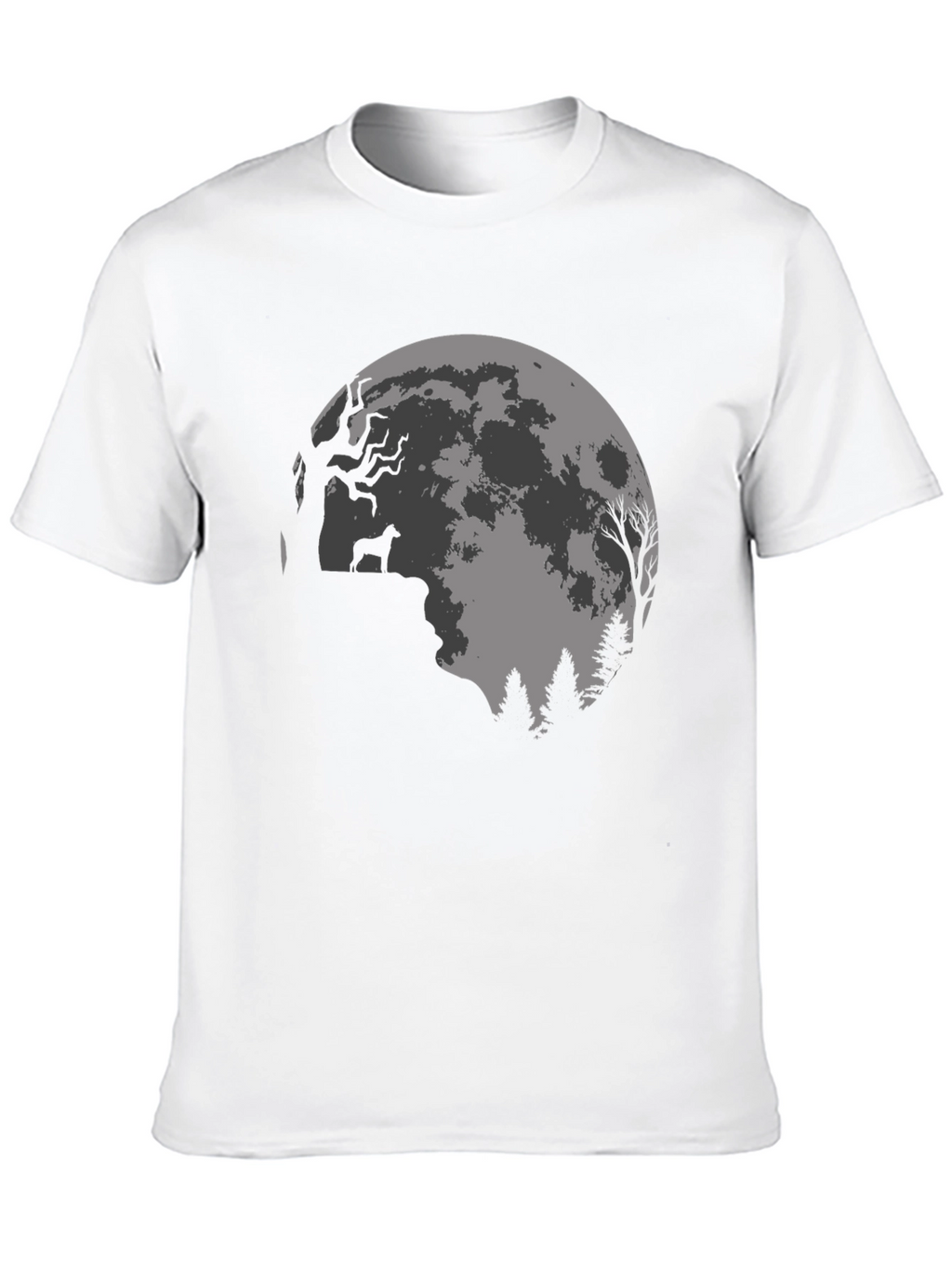 Wolf Moon Graphic Tee - Stylish Black T-Shirt