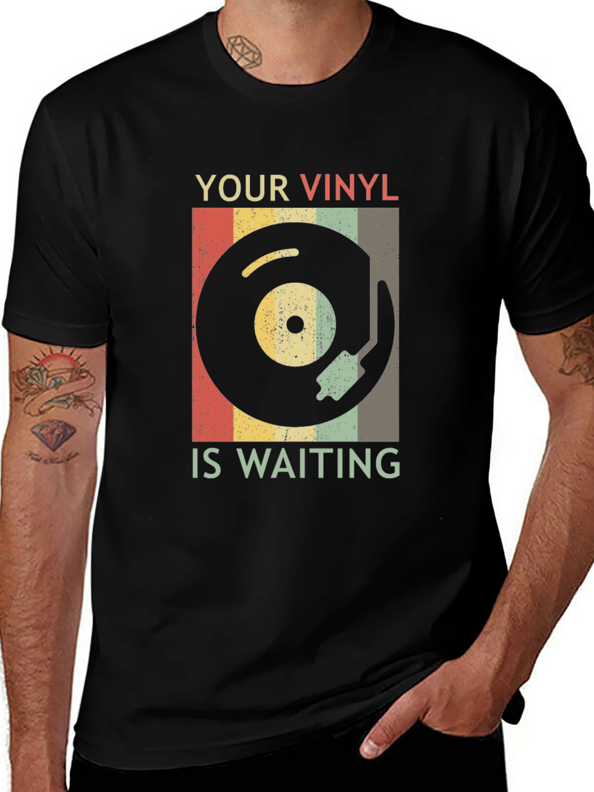 Retro Vinyl Record T-Shirt - Your Vinyl is Waiting