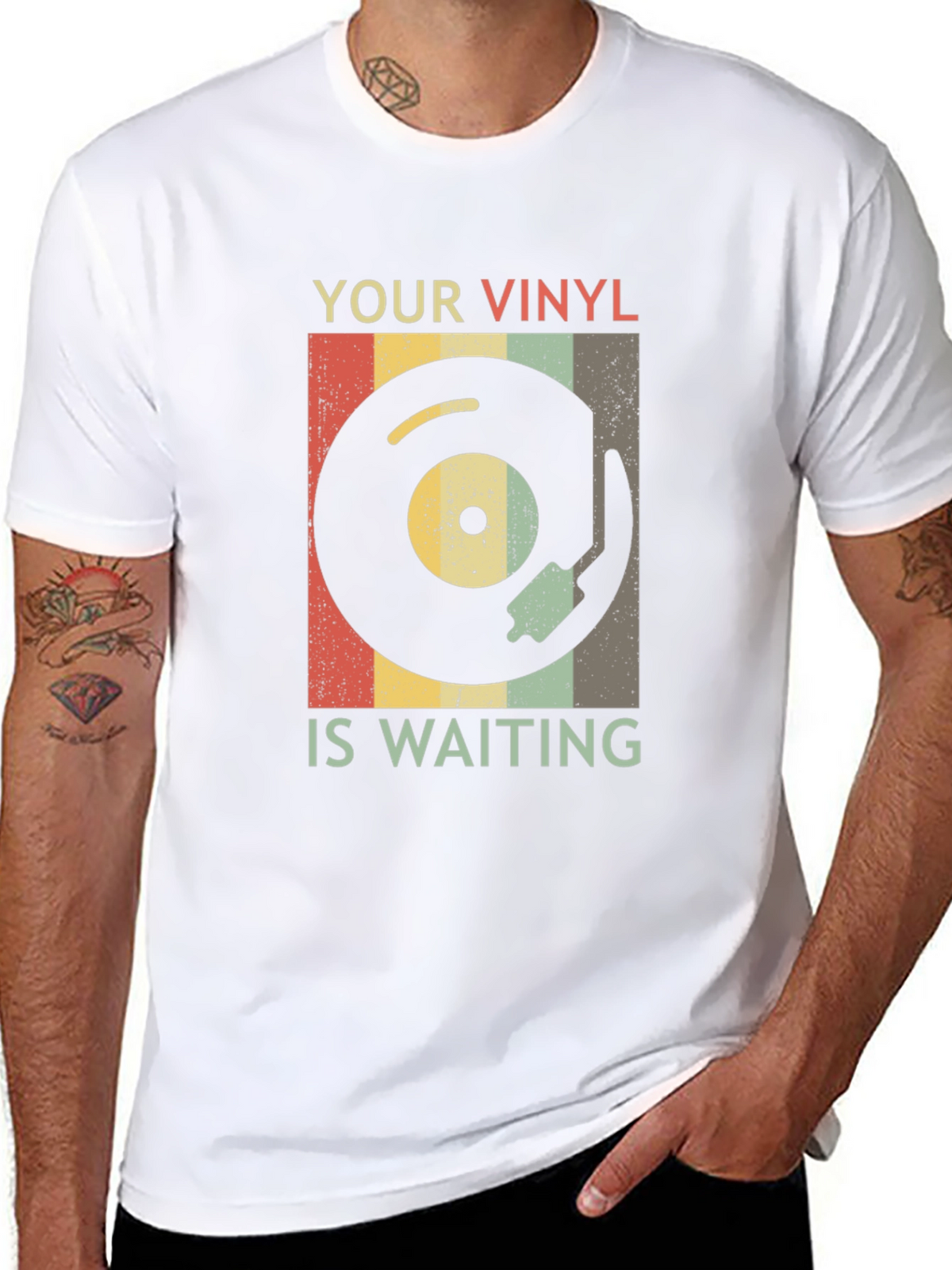 Retro Vinyl Record T-Shirt - Your Vinyl is Waiting