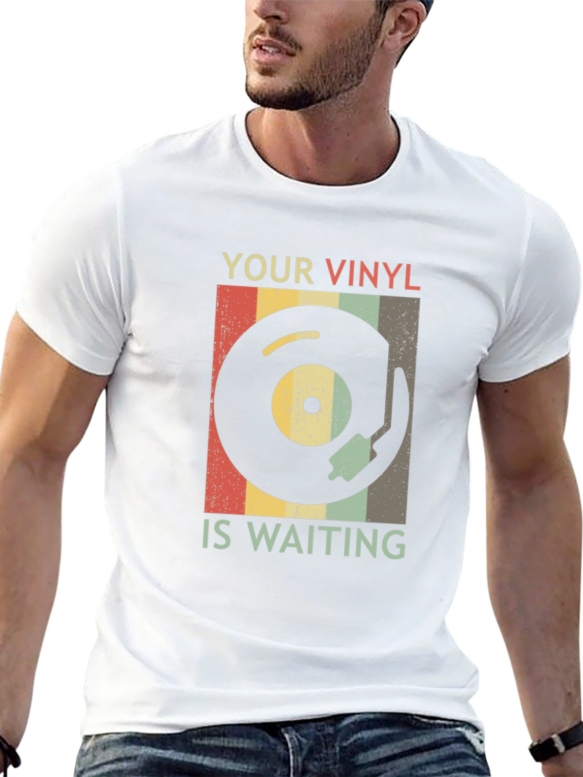 Retro Vinyl Record T-Shirt - Your Vinyl is Waiting