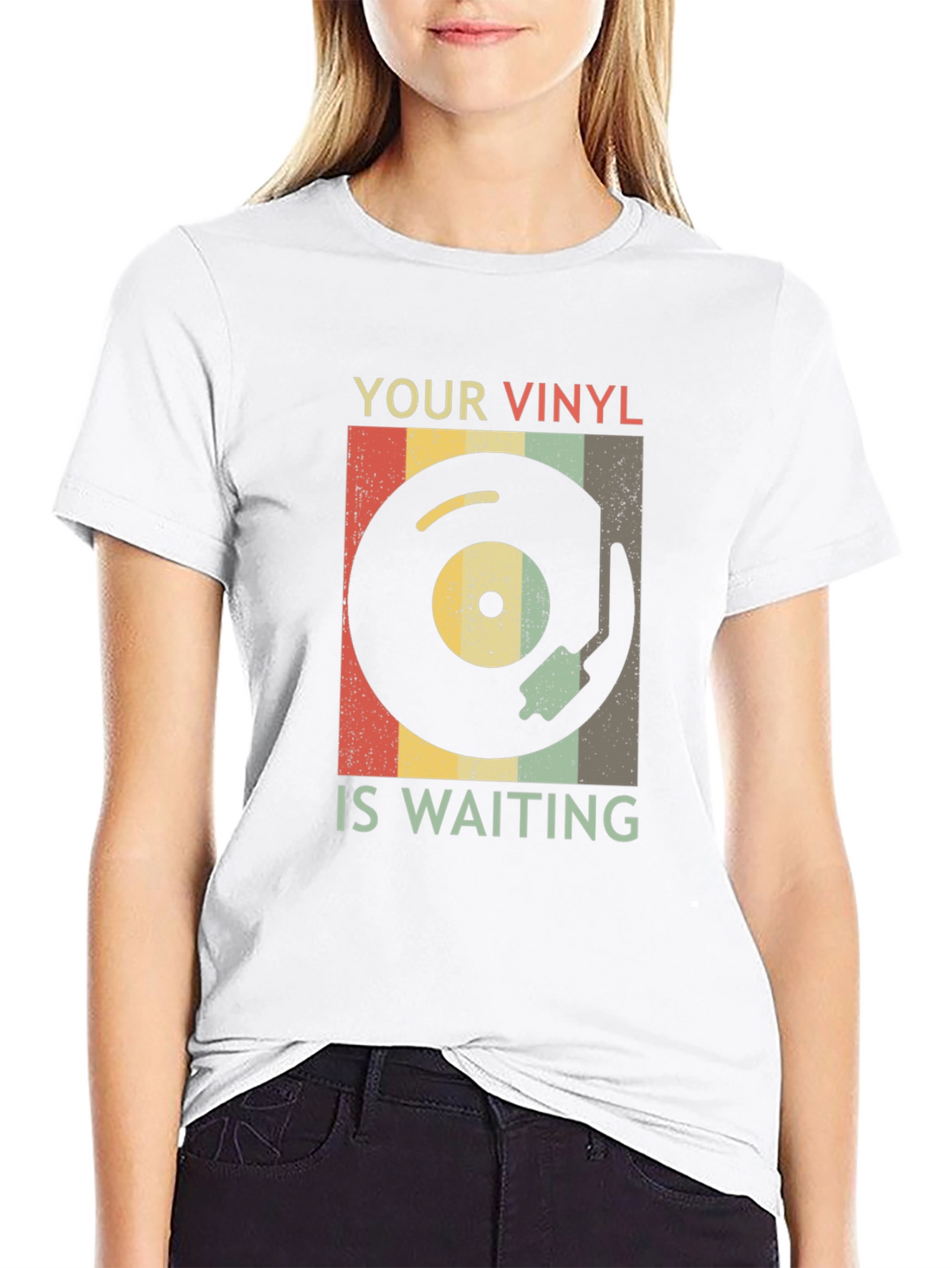Retro Vinyl Record T-Shirt - Your Vinyl is Waiting
