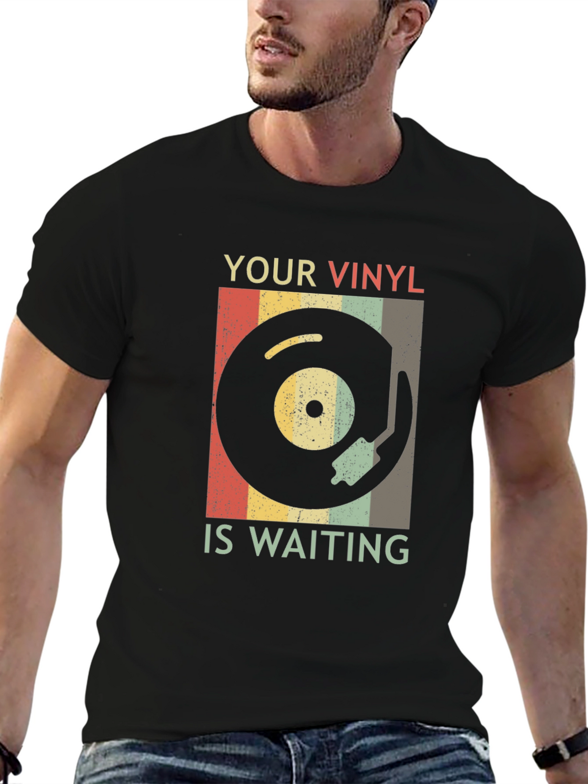Retro Vinyl Record T-Shirt - Your Vinyl is Waiting
